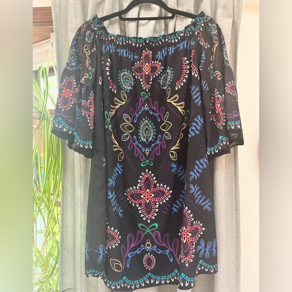 ANTHROPOLOGIE / FLYING TOMATO off the shoulder tunic or mini dress